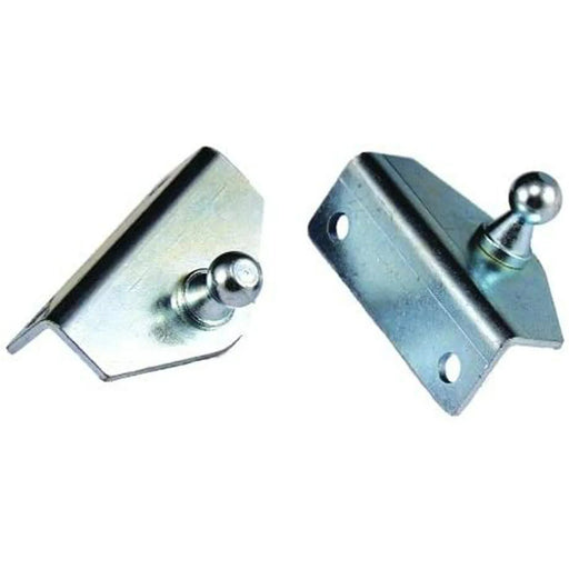 Multi Purpose Lift Support Bracket JR Products BR-1015 Used For Mounting Gas Lift Supports; L Shaped; Angled; 10 Millimeter Ball Stud; 2 Holes; Steel - Young Farts RV Parts