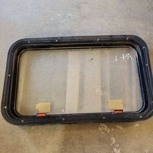 Used Black Radius Emergency Opening Window : 29 3/4 X 17 3/4 X 2" D - Young Farts RV Parts