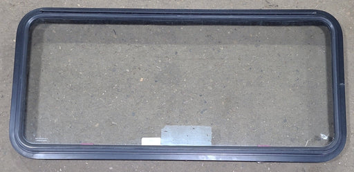 Used Black Radius Emergency Opening Window : 48 1/2" W x 21 3/4" H x 1 3/4" D - Young Farts RV Parts
