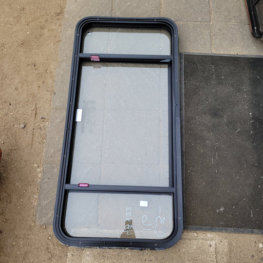 Used Black Radius Emergency Opening Window : 48 X 22 X 2" D - Young Farts RV Parts