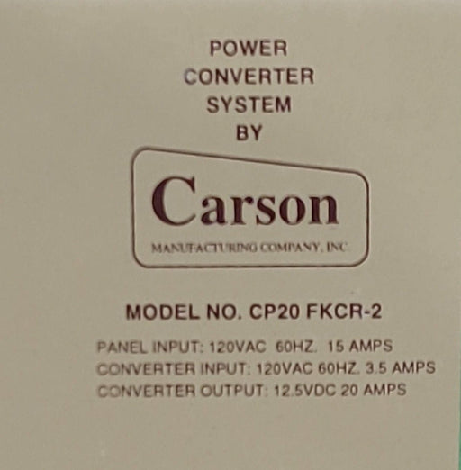 Used Carson Power Converter System - 15 AMP - Young Farts RV Parts