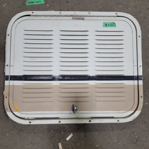 Used Retro UNKNOWN -Off White Vent Door with Frame - Young Farts RV Parts