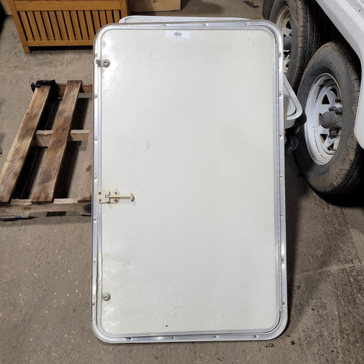 Used RV Radius Battery / Propane Cargo Door 44 X 26 X 1 1/2" D - Young Farts RV Parts