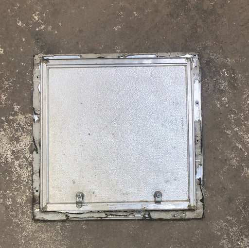 Used Square Cornered Cargo Door 17 3/4 W x 18 H - Young Farts RV Parts