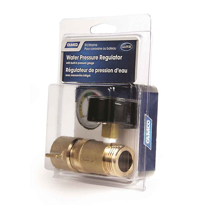 Buy Camco 40064 Brass Water Pressure Regulator with Gauge - LP Gas