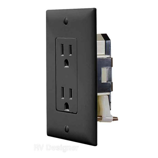 Buy RV Designer S817 Self Contained Black Duplex Receptacle - Switches and