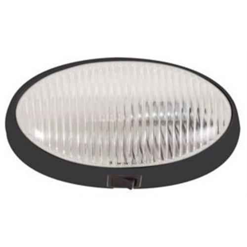 Buy Optronics RVPL7CBP Porch Light Oval w/Switch Black Base Clear -
