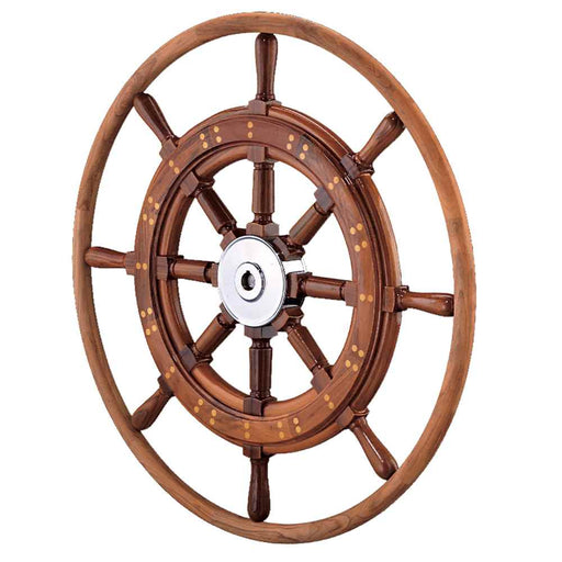 Buy Edson Marine 603CH-30 30" Teak Yacht Wheel w/Teak Rim & Chrome Hub -
