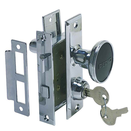 Buy Perko 0927DP0CHR Mortise Lock Set w/Bolt - Marine Hardware Online|RV