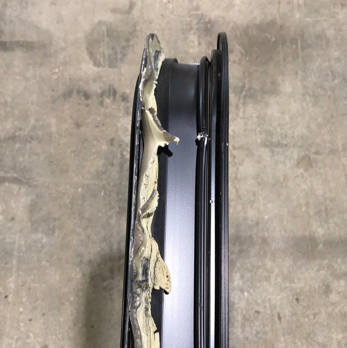 Used Black Radius Emergency Opening Window : 35 1/2" W X 18 1/2" H X 2" D