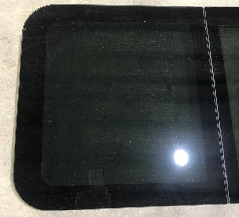 Used Black Radius Frameless Opening Window : 39 1/4 X 23 1/2 X 1 1/2" D