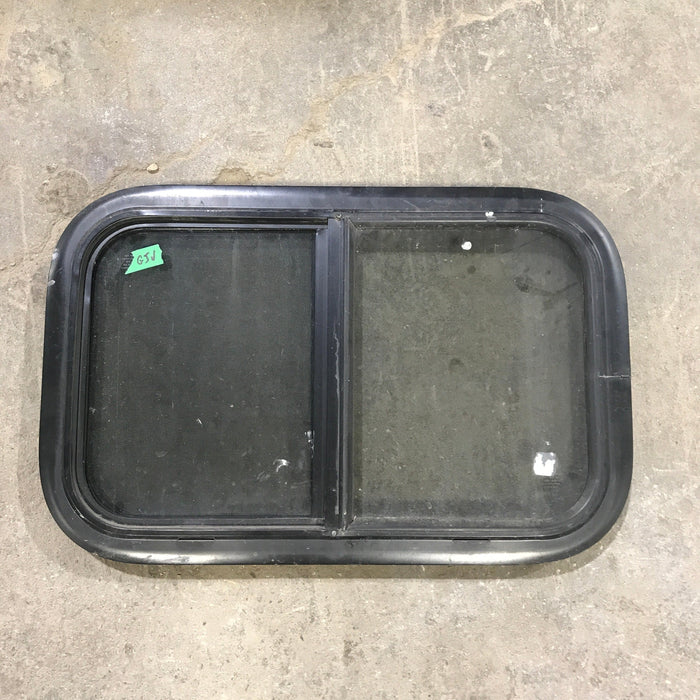 Used Black Radius Opening Window : 23.5" X 14.5" X 1.25"