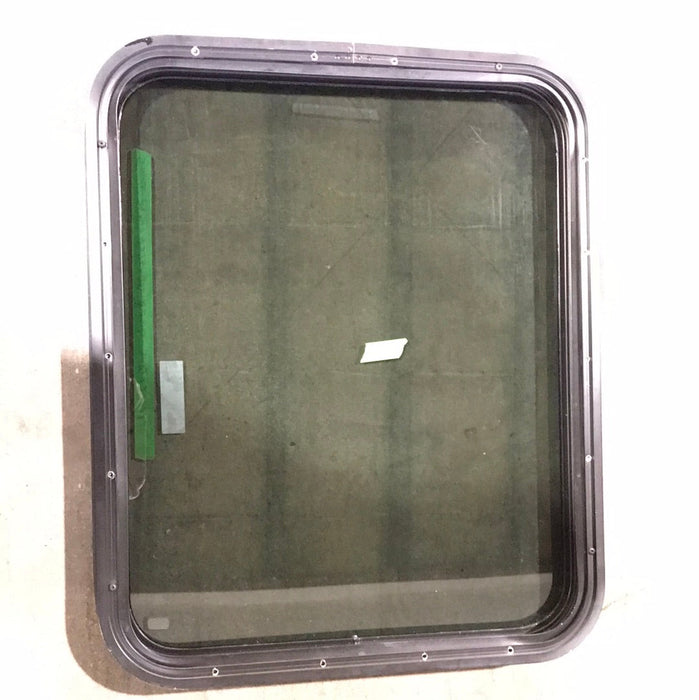 Used Black Radius Non-Opening Window : 28 3/4 X 23 1/2 X 2" D