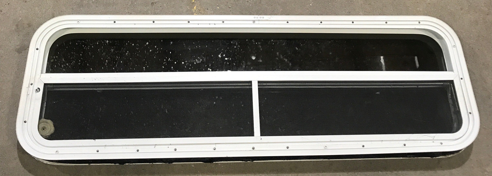 Used White Radius Opening Window : 47 1/2" W x 14 1/2" H x 1 7/8" D