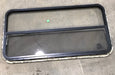 USED Black Radius Opening Window : 42 1/2" W x 22 1/2" H x 2" D - Young Farts RV Parts