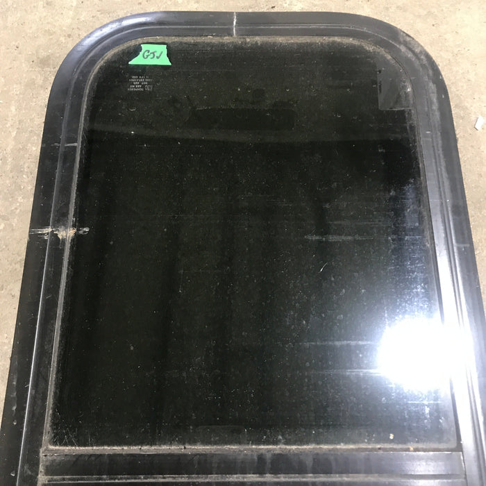 Used Black Radius Opening Window : 13 1/2" W x 25 1/2" H x 1 7/8" D