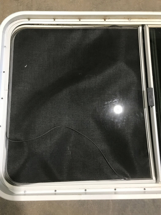 Used White Radius Opening Window : 45 1/4" W x 25 1/2" H x 2" D
