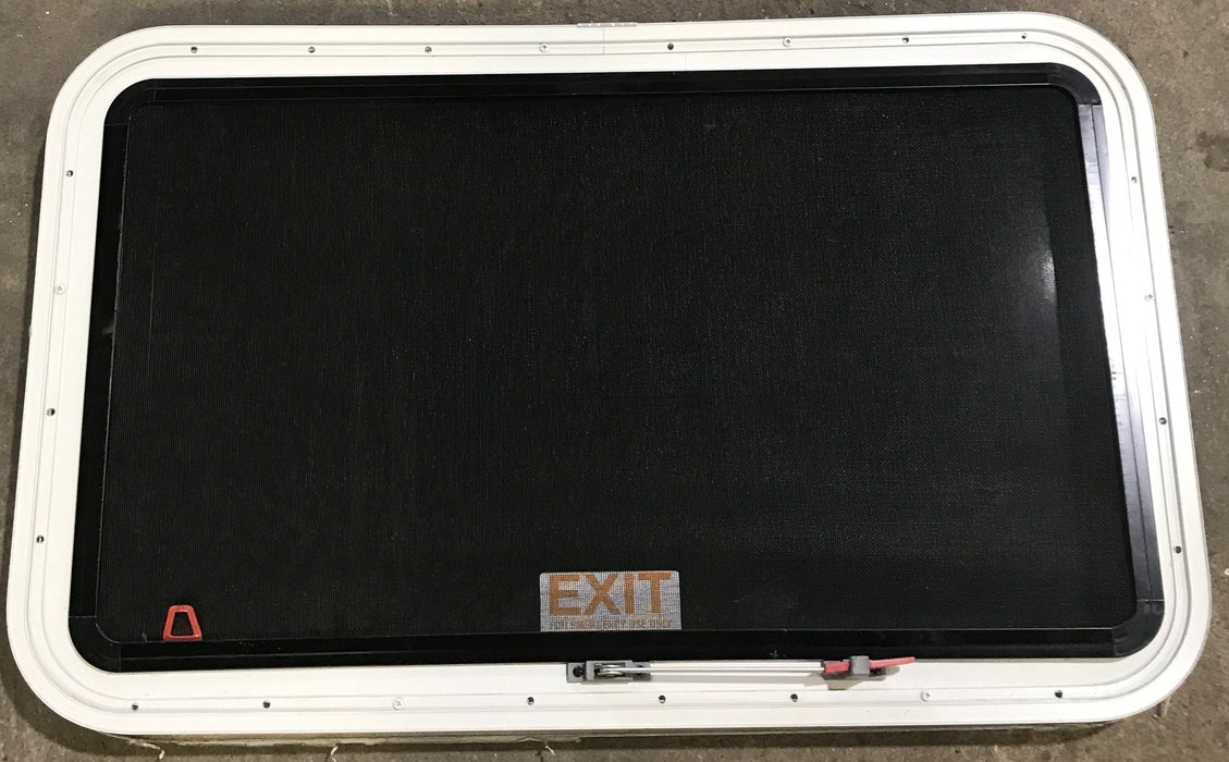 Used White Radius Emergency Opening Window : 35 1/2" W x 21 1/4" H x 1 7/8" D