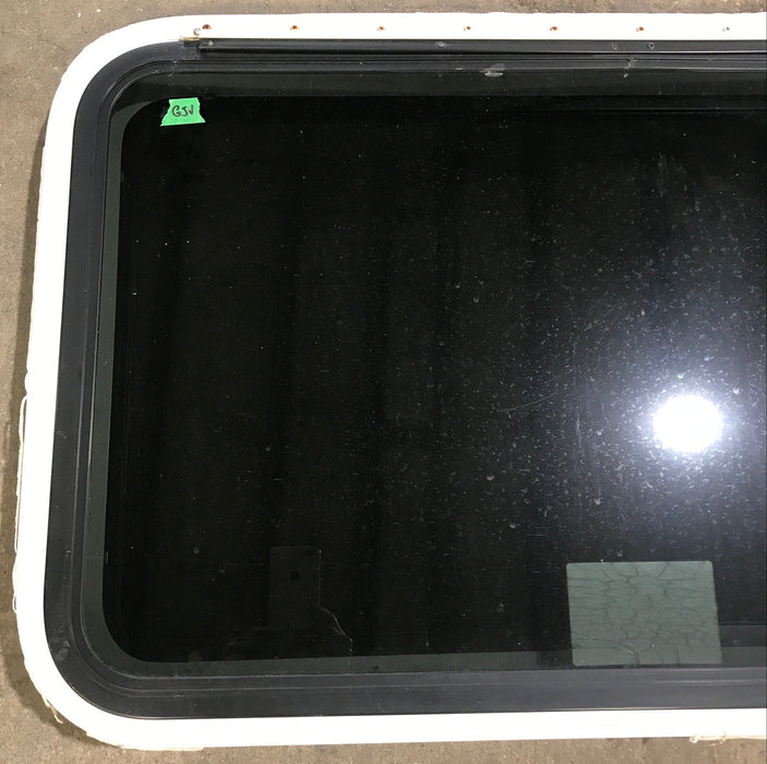 Used White Radius Emergency Opening Window : 35 1/2" W x 21 1/4" H x 1 7/8" D