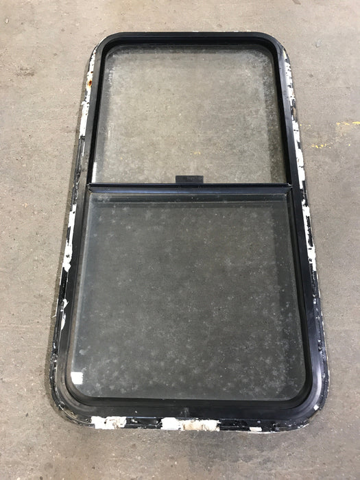 Used Black Radius Opening Window : 42 1/2" W x 22 1/2" H x 2" D