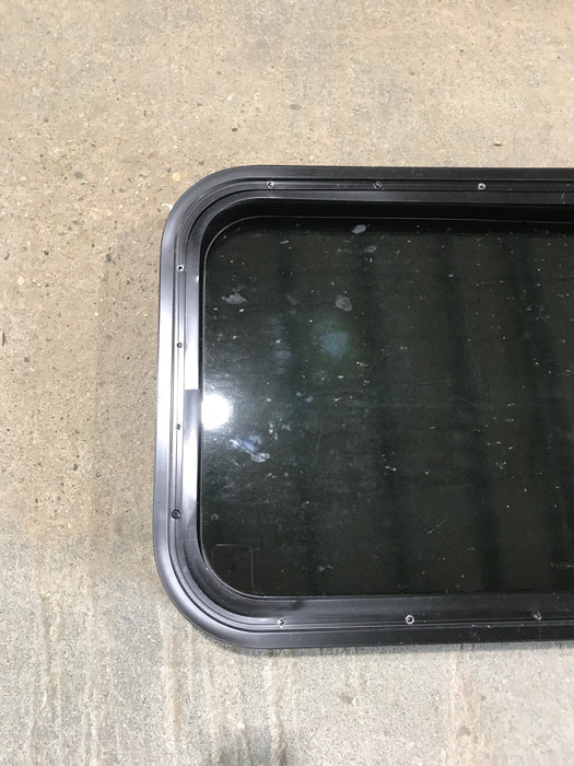Used Black Radius Non Opening Window : 21 1/2" W x 17 1/2" H x 1 7/8"