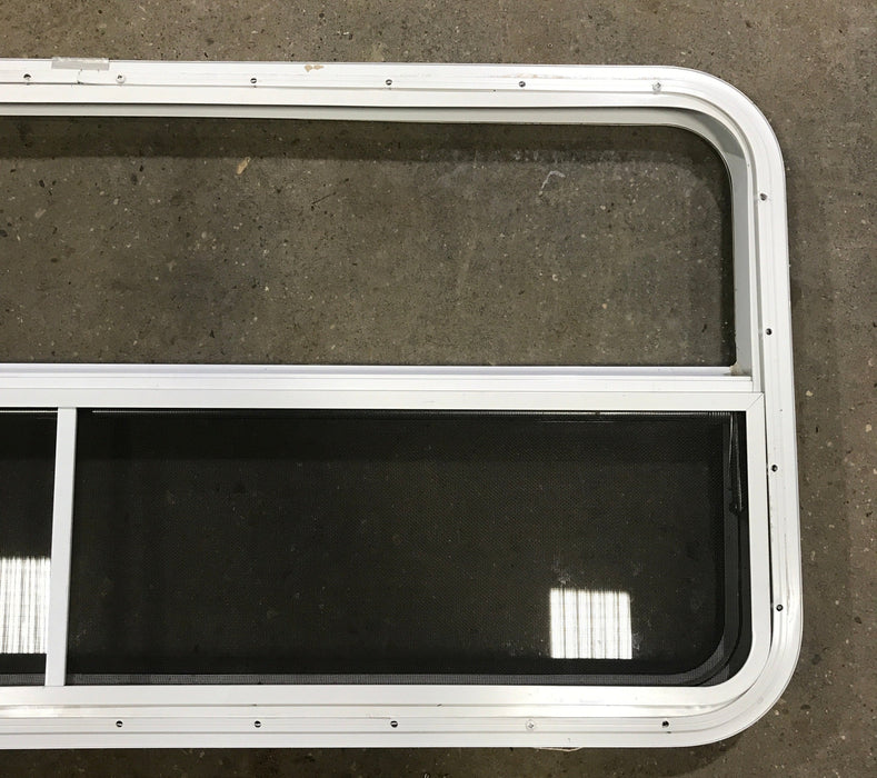 Used White Radius Emergency Opening Window : 47 1/2" W x 21 1/2" H x 1 1/2" D