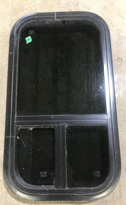 Used Black Radius Opening Window : 13 1/2" W x 25 1/2" H x 1 7/8" D