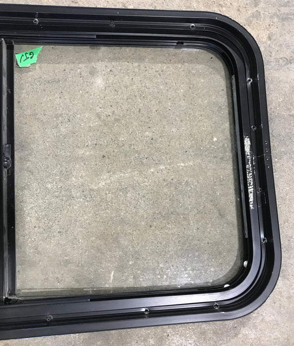 Used Black Radius Opening Window : 27 3/4" W x 18" H x 1 3/4"