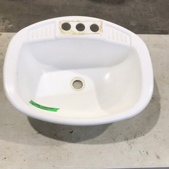 Used Bathroom Sink, Off-White - 20" X 16" X 6 1/2"D