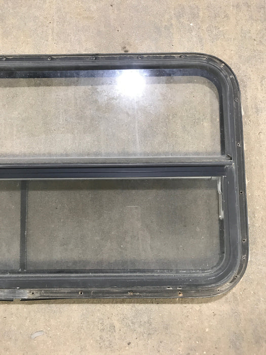 Used Black Radius Opening Window : 42 1/2" W x 22 1/2" H x 2" D