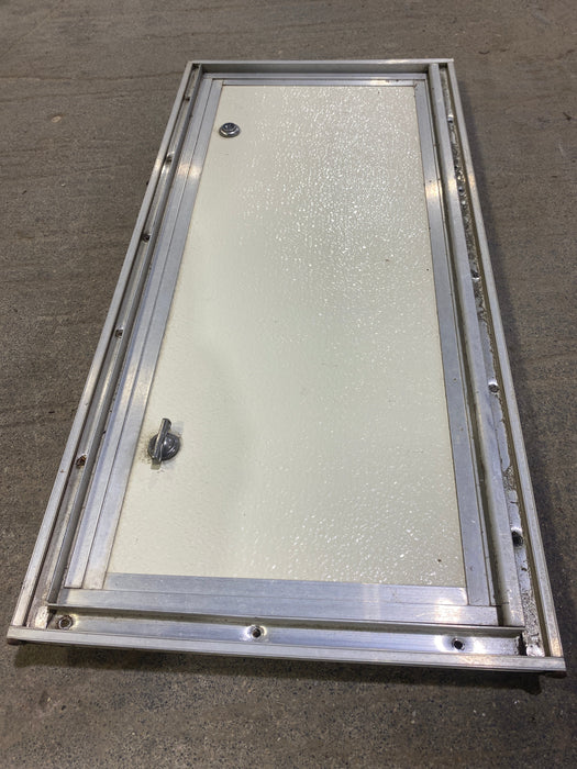 Used Square Cornered Cargo Door 23 1/2" W x 10 1/2" H X 1" D