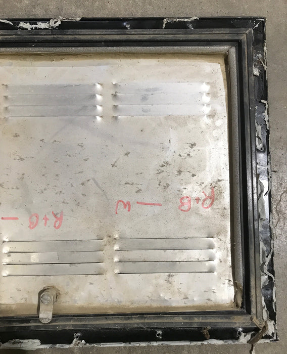 Used Square Cornered Battery/ Propane Cargo Door 20 3/4" x 14 3/4" x 3/4 "D