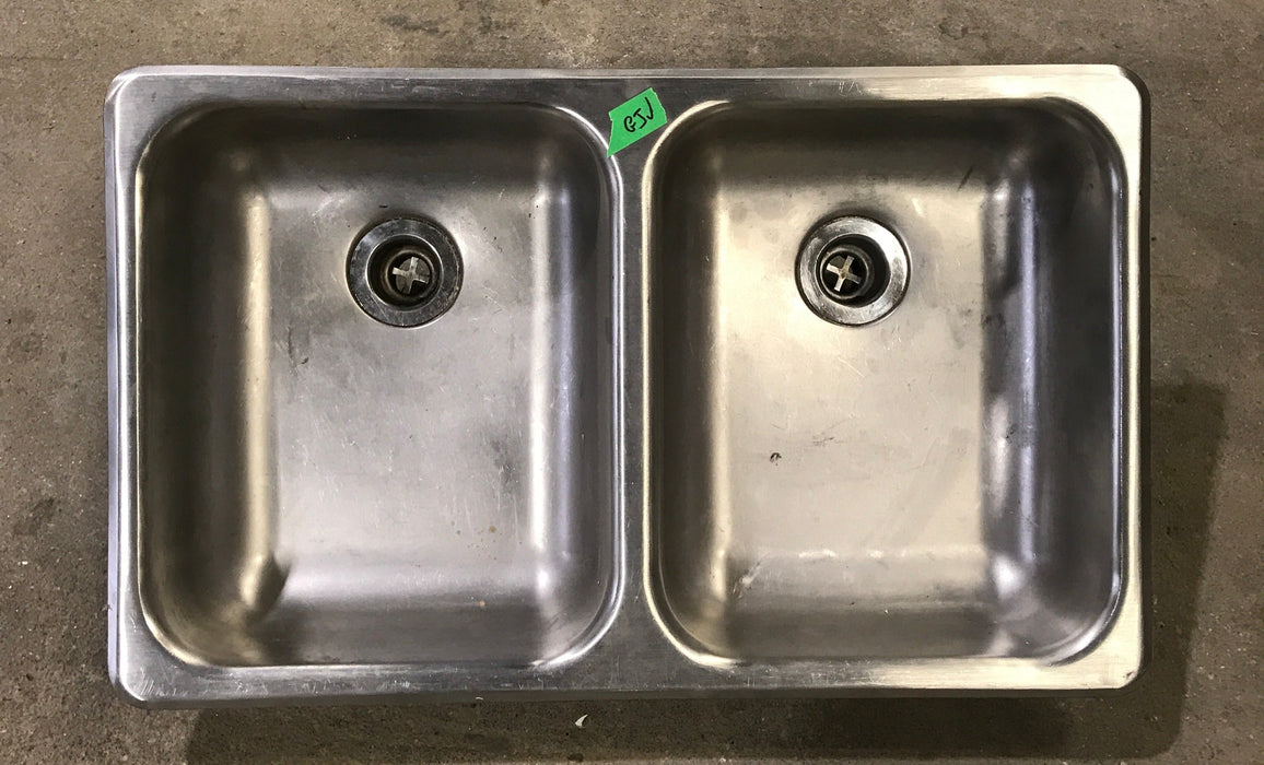 Used Double Kitchen Sink 25” W X 15 1/2” L