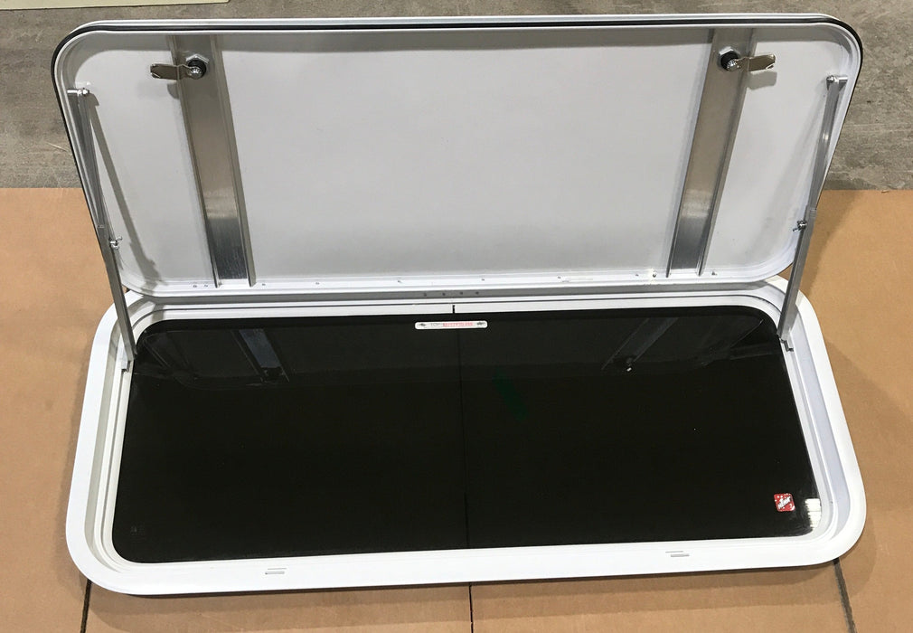 Used Radius Opening Rock Guard Covered Window: 40 1/2"  X 16 1/2"  X 1 1/2" D