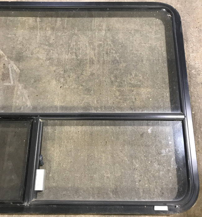 Used Black Radius Opening Window : 48 1/4" W x 35 3/4" H x 1 7/8" D