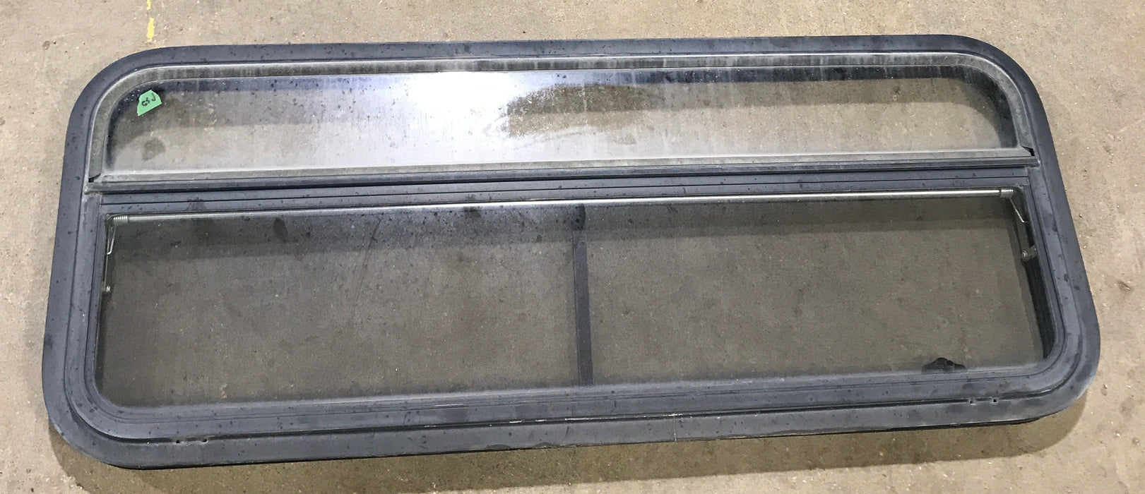 Used Black Radius Opening Window : 45 1/2" W x 17 1/2" H x 1 7/8" D