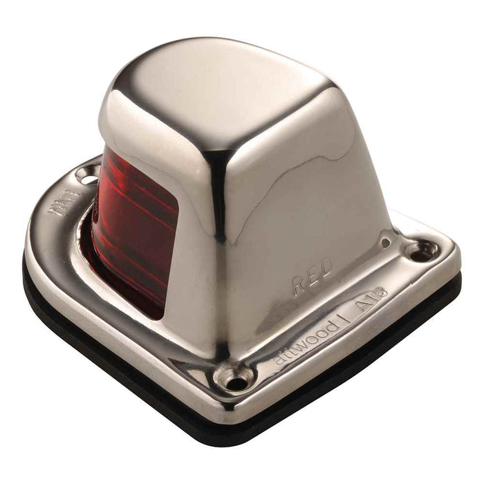 1 - Mile Deck Mount, Red Sidelight - 12V - Stainless Steel Housing - Young Farts RV Parts