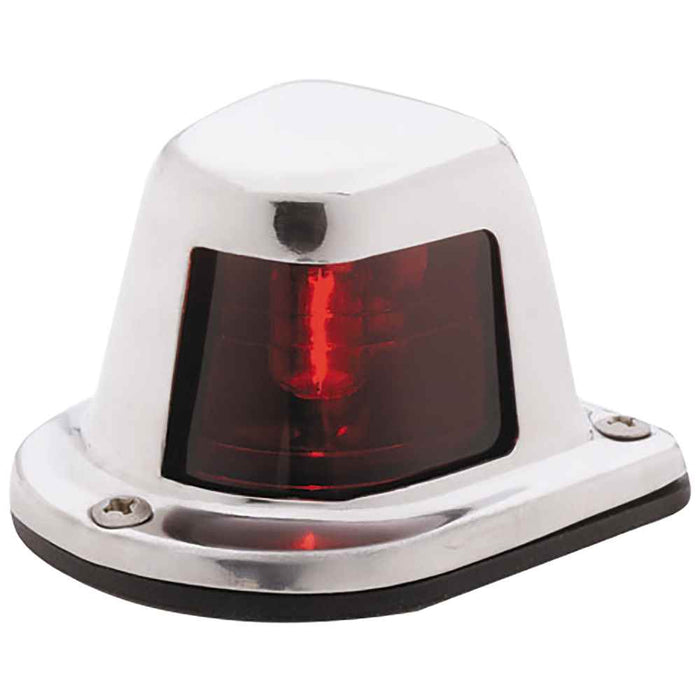 1 - Mile Deck Mount, Red Sidelight - 12V - Stainless Steel Housing - Young Farts RV Parts