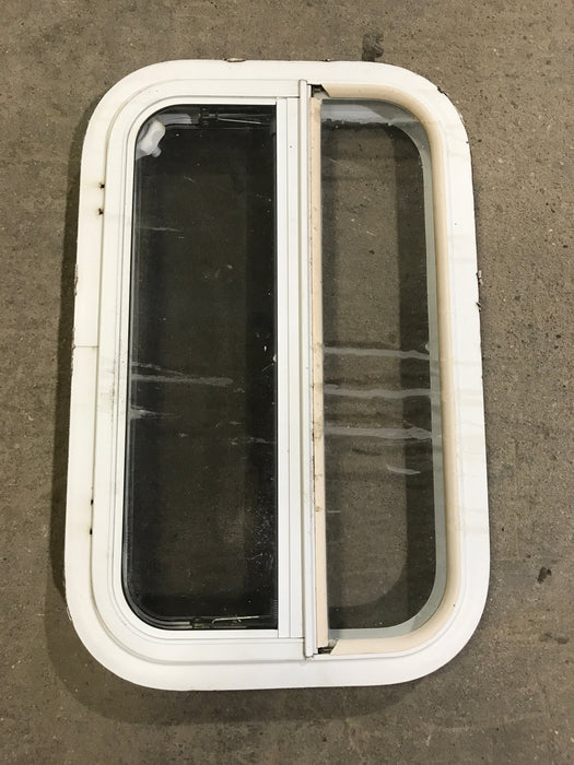 Used White Radius Opening Window : 23 1/4" W X 14 1/2" H X 1 1/2" D