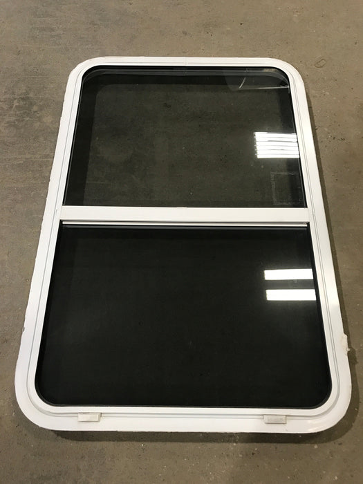 Used White Radius Opening Window : 39 1/2" W x 26 1/4" H x 2" D