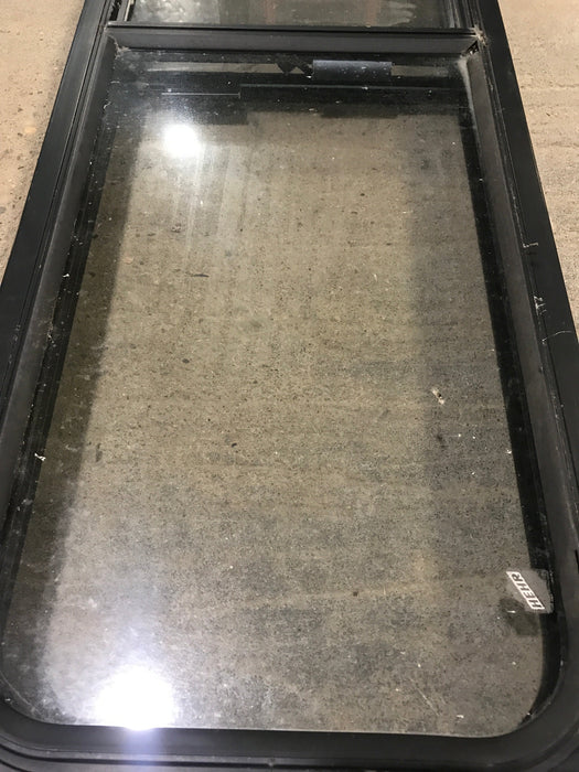 Used Black Radius Opening Window : 49" W x 15 1/4" H x 2" D