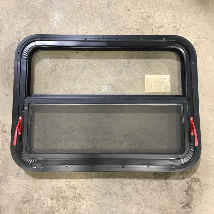 Used Black Radius Emergency Opening Window : 29.5" X 21.5" X 2"