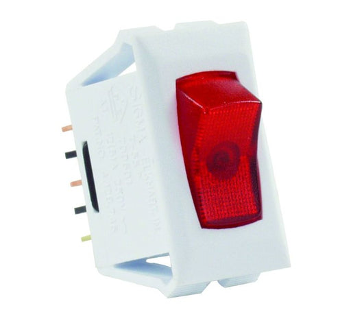 12V White w/Red Lamp On/Off - Young Farts RV Parts