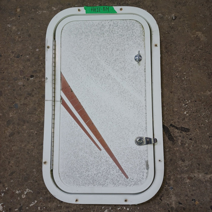 Used Young Farts RV Parts Radius Cornered Cargo Door 20 5/8″ X 11.5″ X 1 7/8″