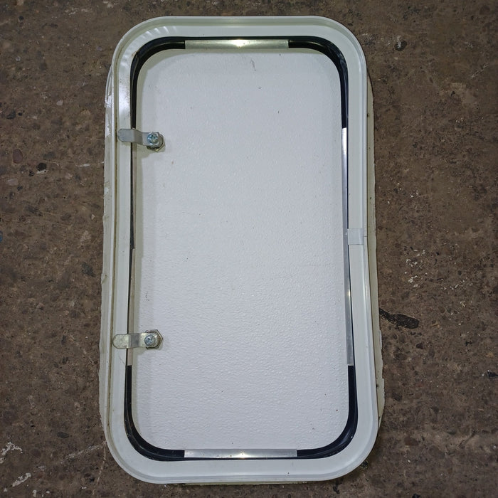 Used Young Farts RV Parts Radius Cornered Cargo Door 20 5/8″ X 11.5″ X 1 7/8″