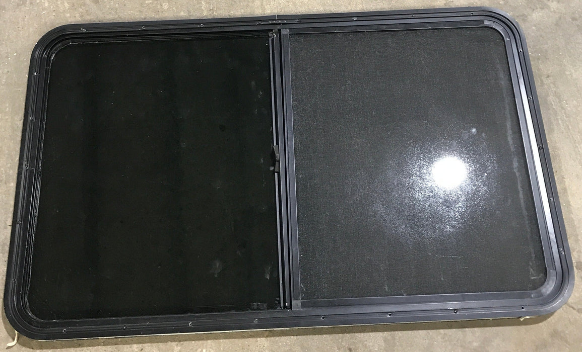 Used Black Radius Opening Window : 47 5/8" W x 28 1/2" H x 1 7/8" D