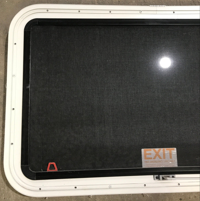 Used White Radius Emergency Opening Window : 35 1/2" W x 21 1/4" H x 1 7/8" D