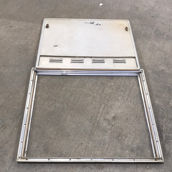 USED Square Corner Propane door  29 3/4" W x 25 1/4" H x 1" D