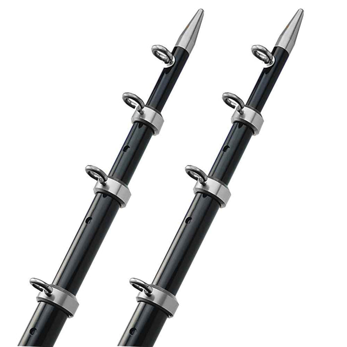 15' Telescopic Outrigger Poles HD 1 - 1/2" - Black/Silver - Young Farts RV Parts