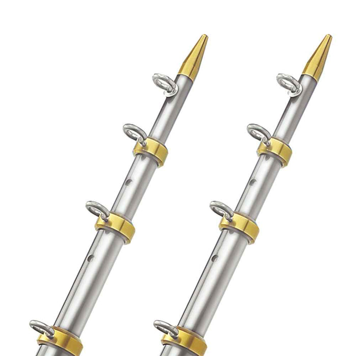 15' Telescopic Outrigger Poles HD 1 - 1/2" - Silver/Gold - Young Farts RV Parts